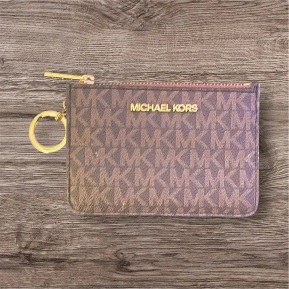 Michael Kors Tan Card Holder with Key Ring - Picture 8 of 8
